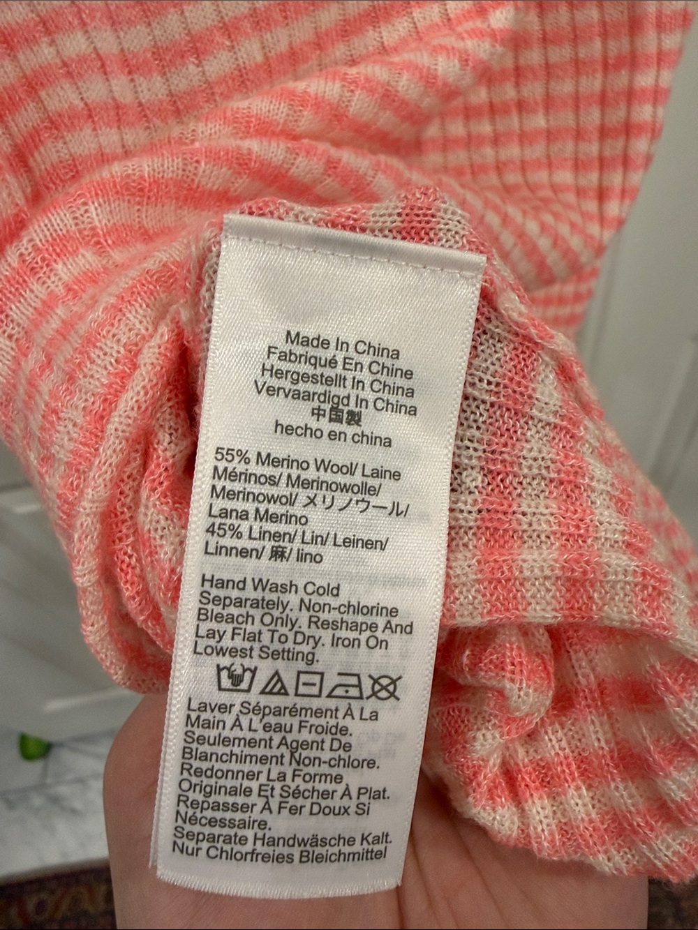 J. Crew Pink and White Striped Ribbed Scoop Tank - Picture 4 of 4